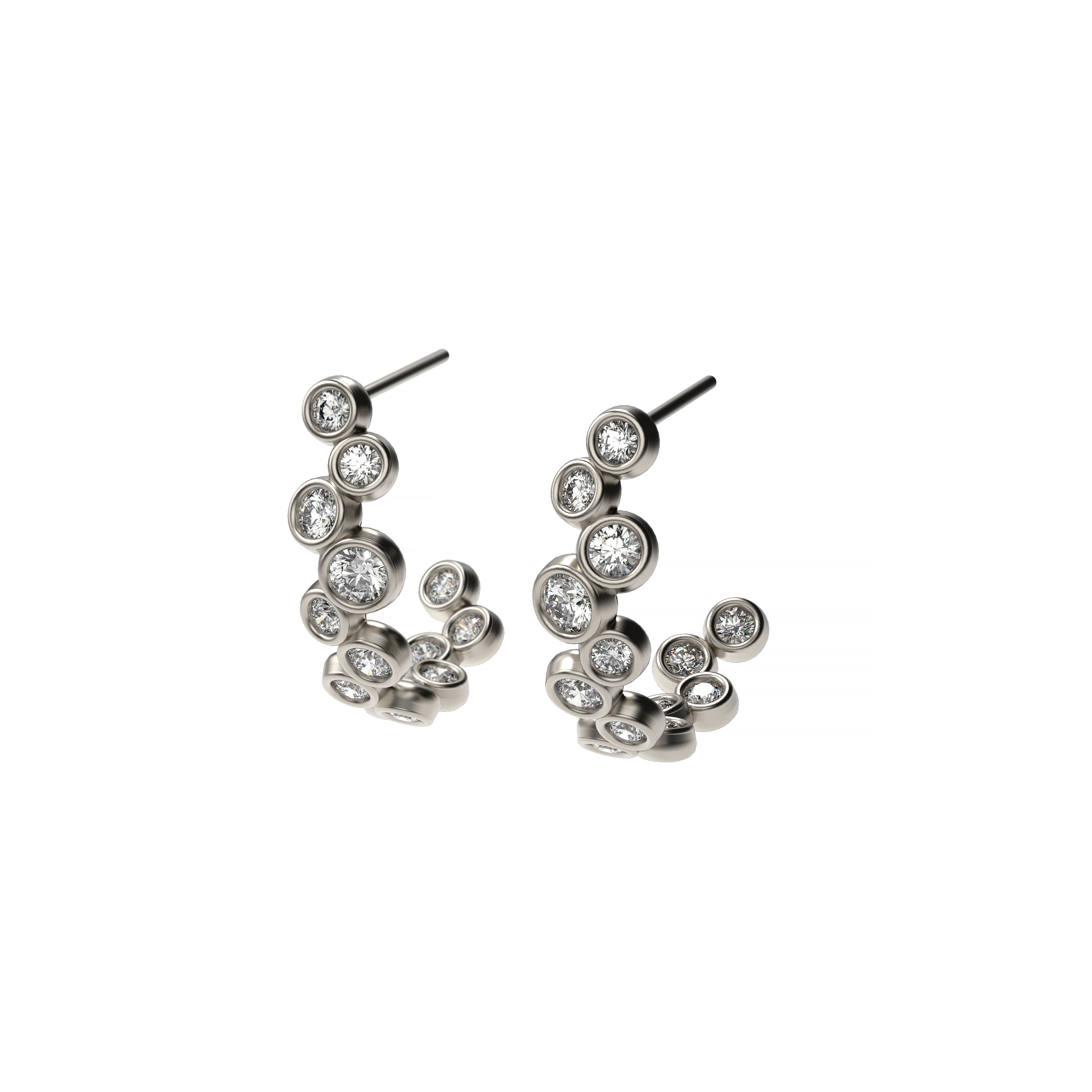 Bubble Diamond Earrings