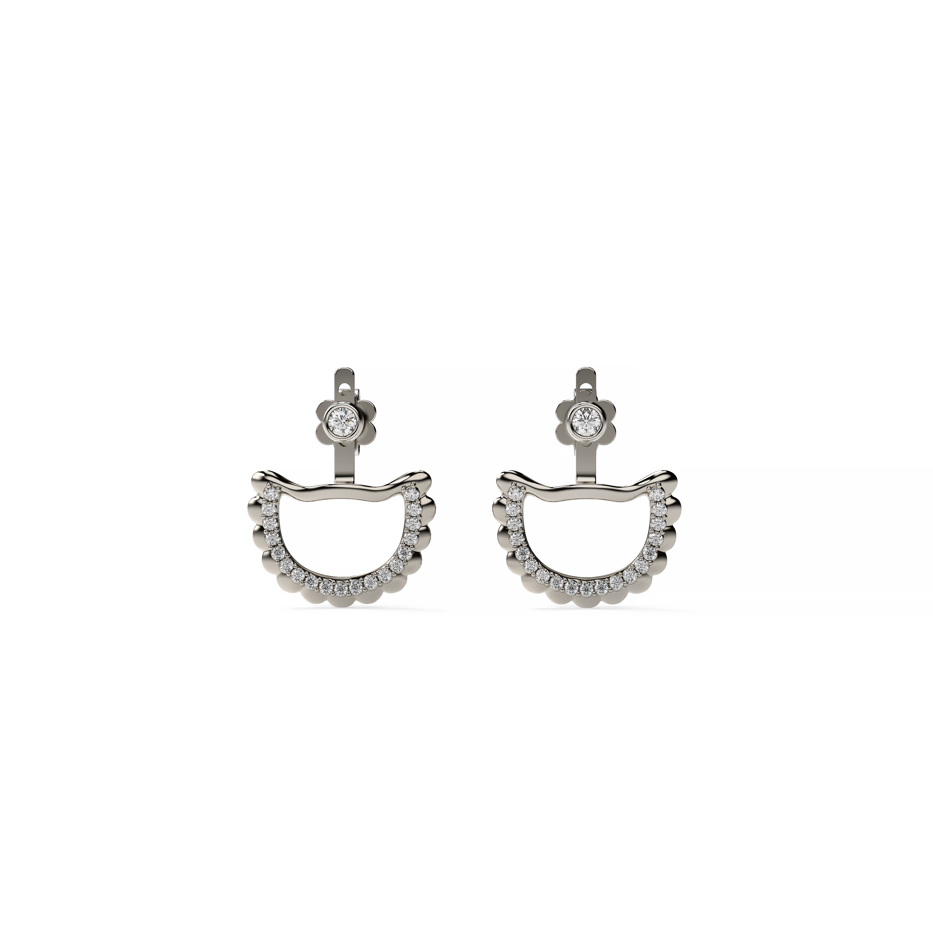 Pierogi-Inspired Diamond Earrings