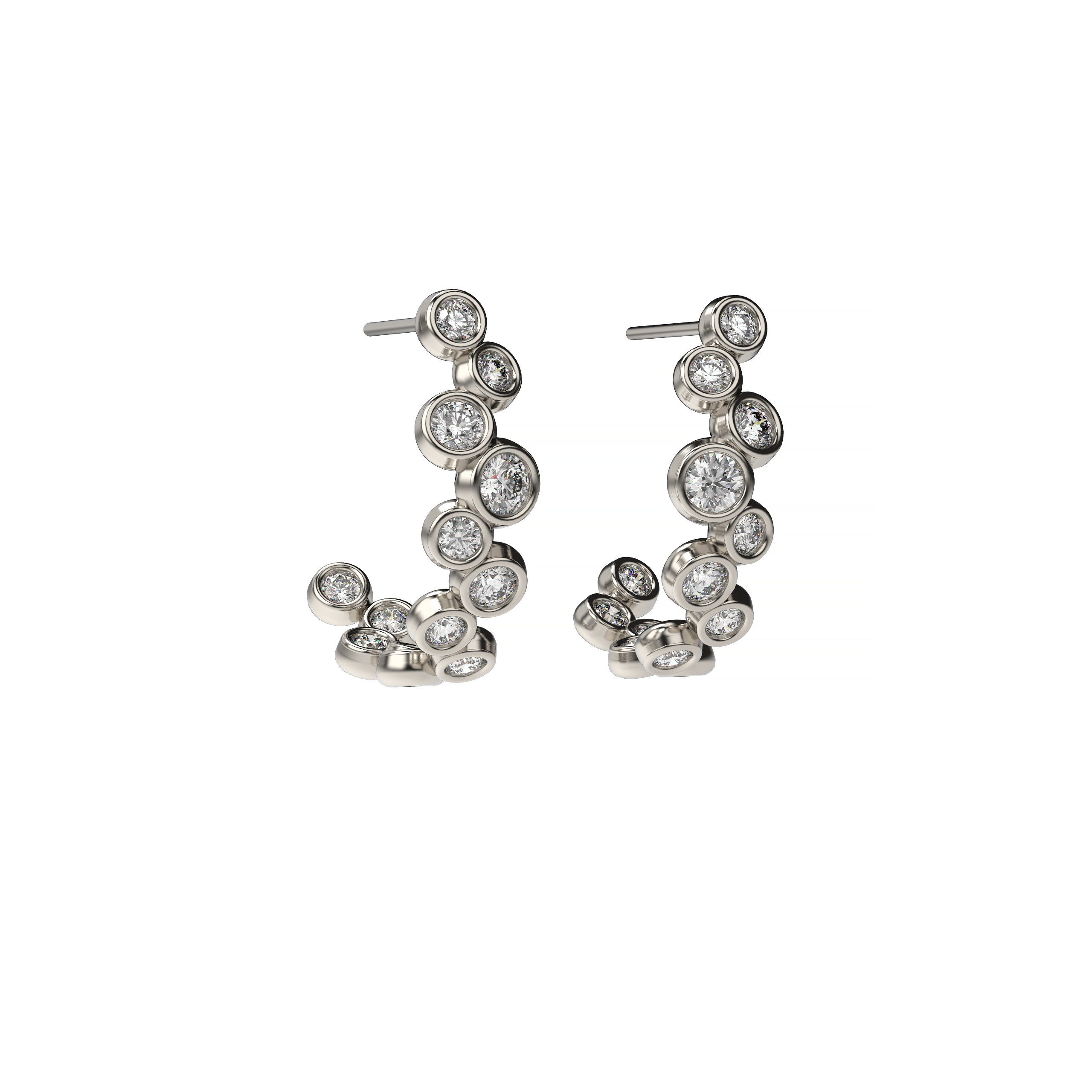 Bubble Diamond Earrings