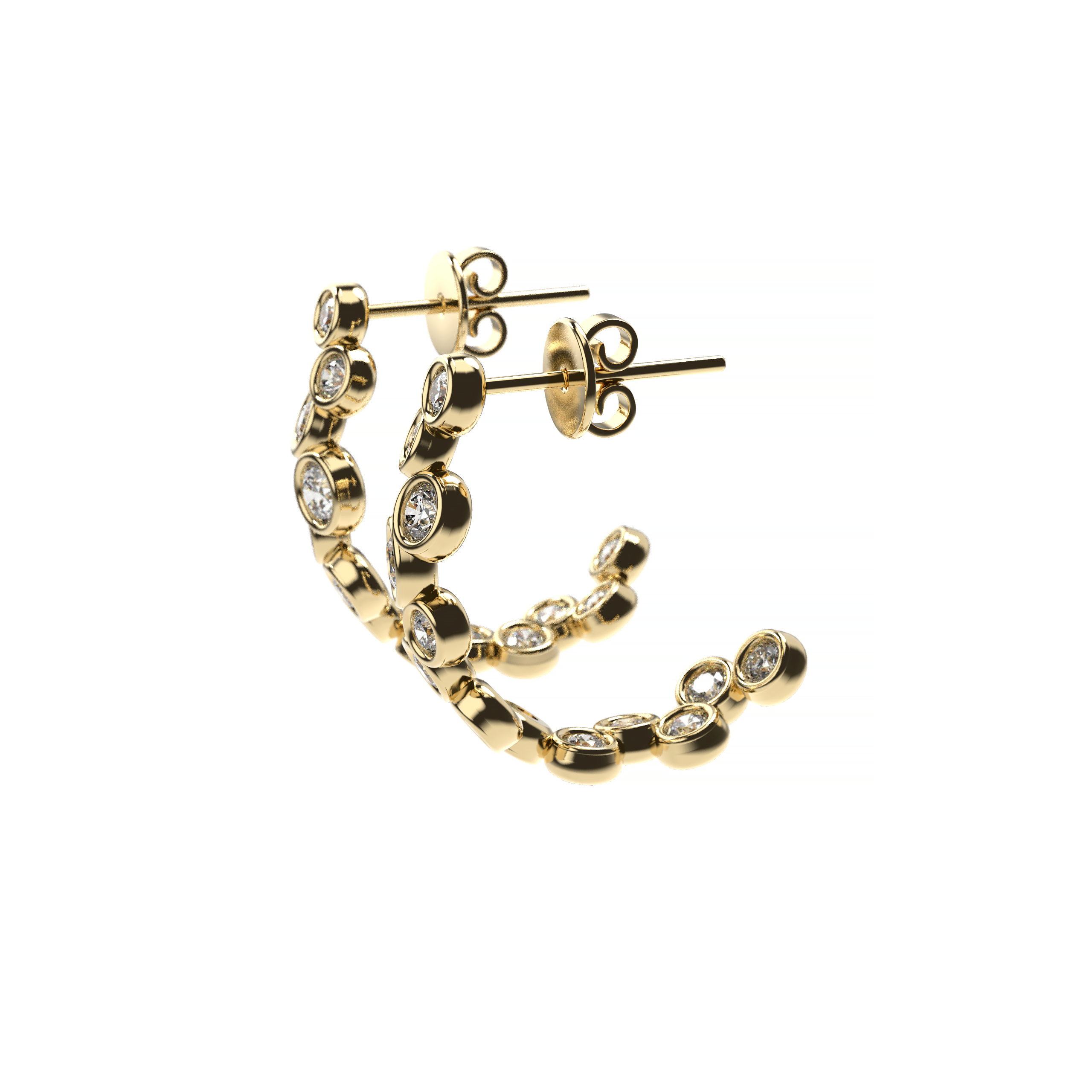 Bubble Diamond Earrings