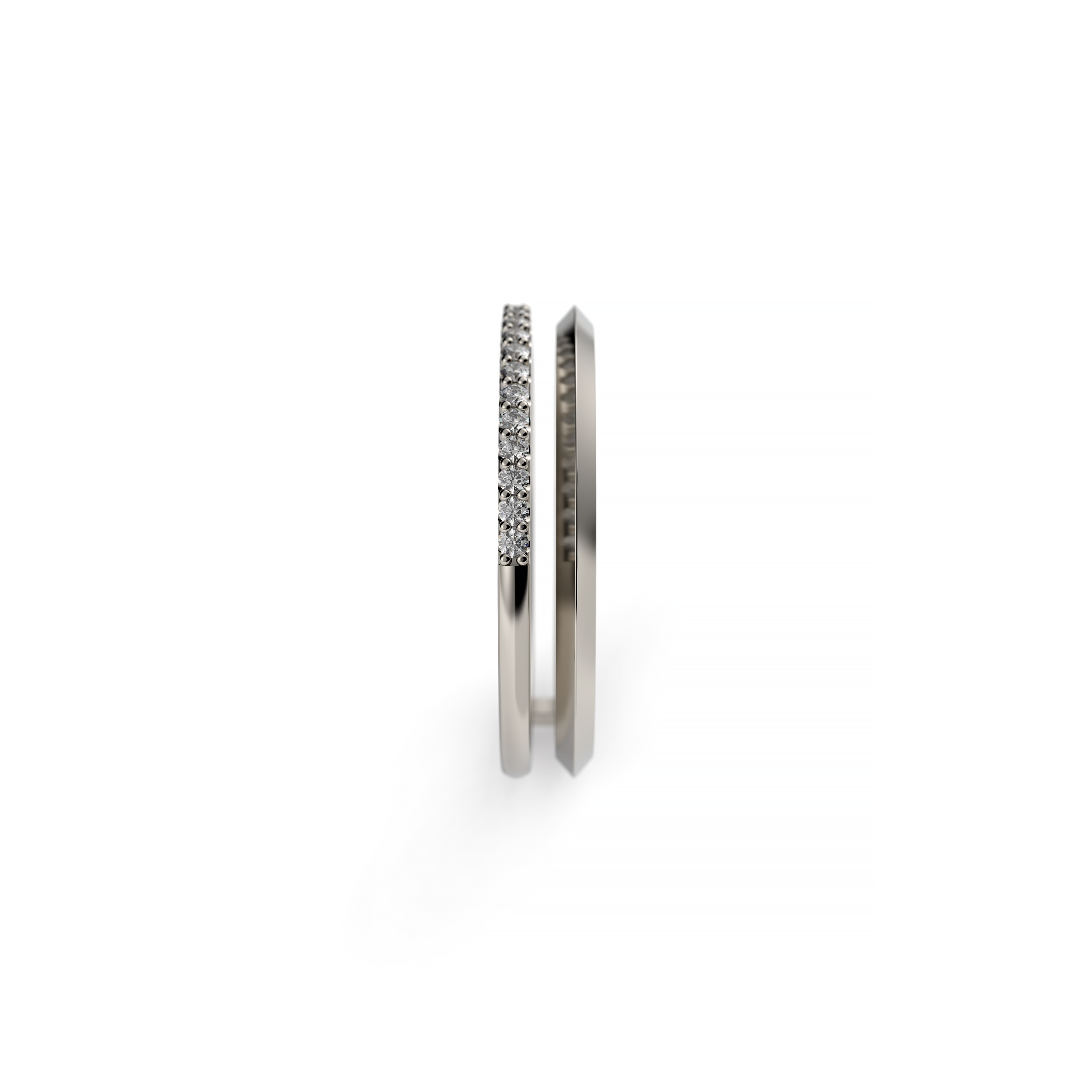 Double Band Round Diamond Ring