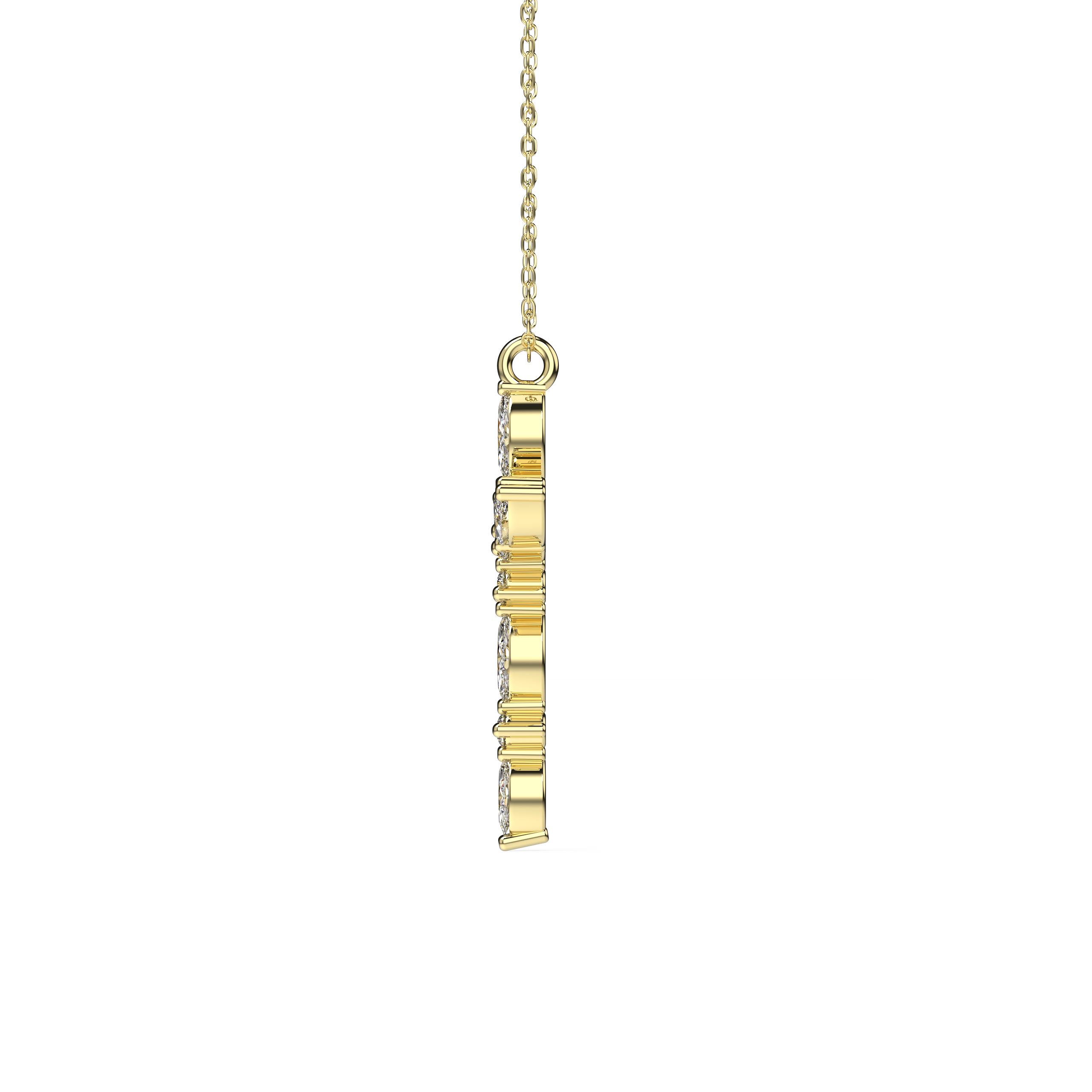 Marquise Diamond Cross Pendant