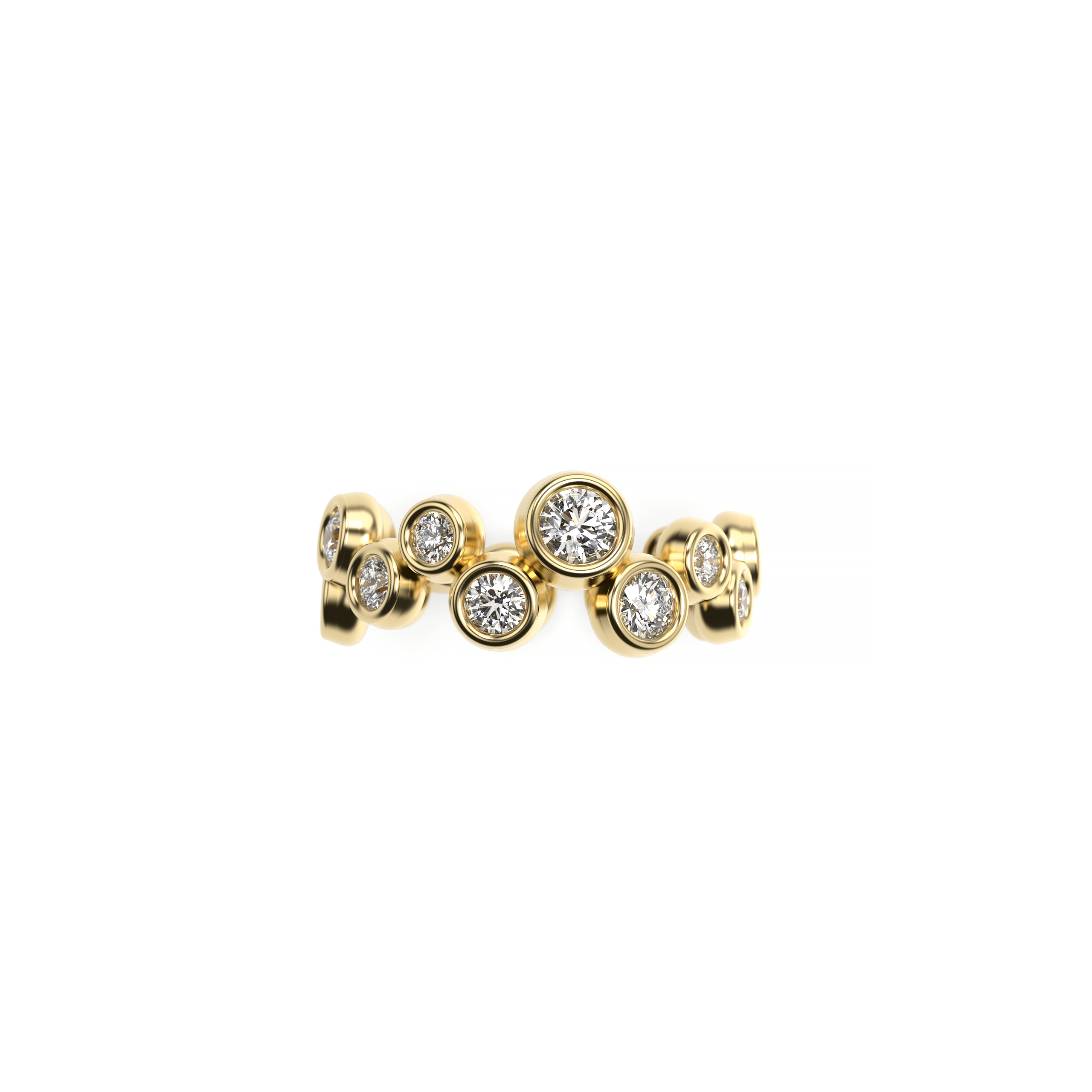 Bubble Bezel Diamond Ring
