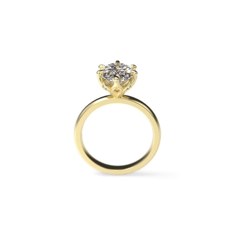 Marquise-Cut Diamond Engagement Ring with Tulip Diamond Setting
