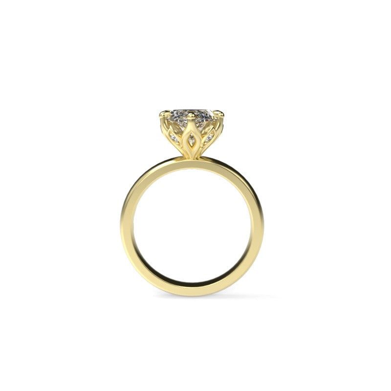 Marquise-Cut Diamond Engagement Ring with Tulip Diamond Setting
