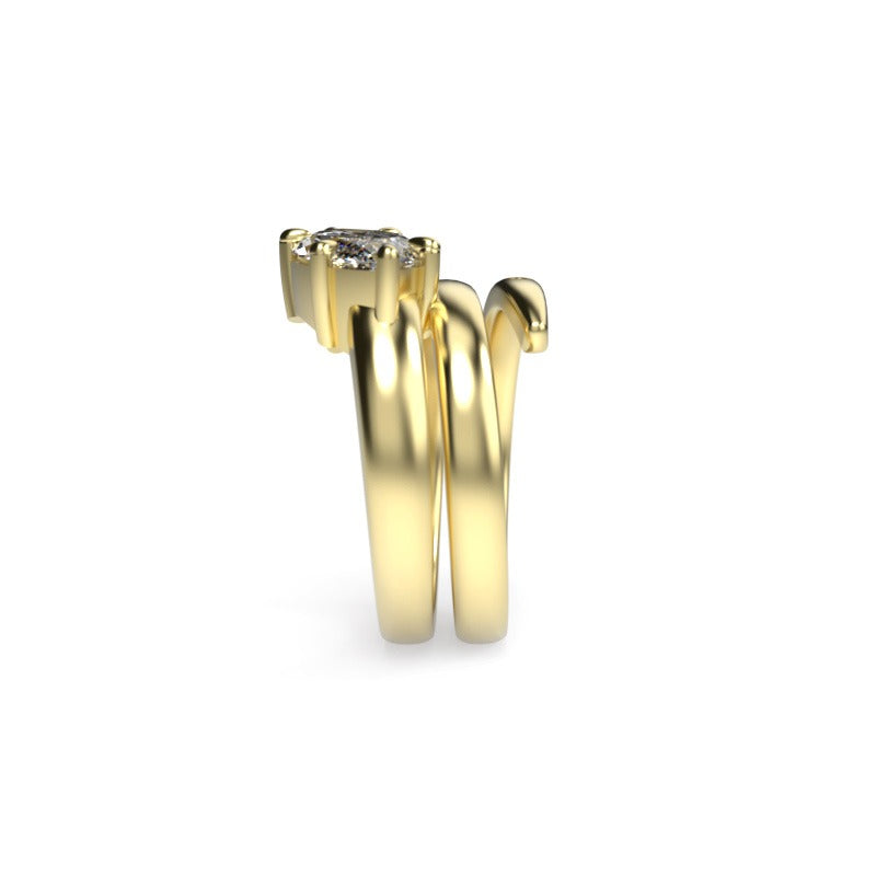 Marquise-Cut Diamond Spiral Ring