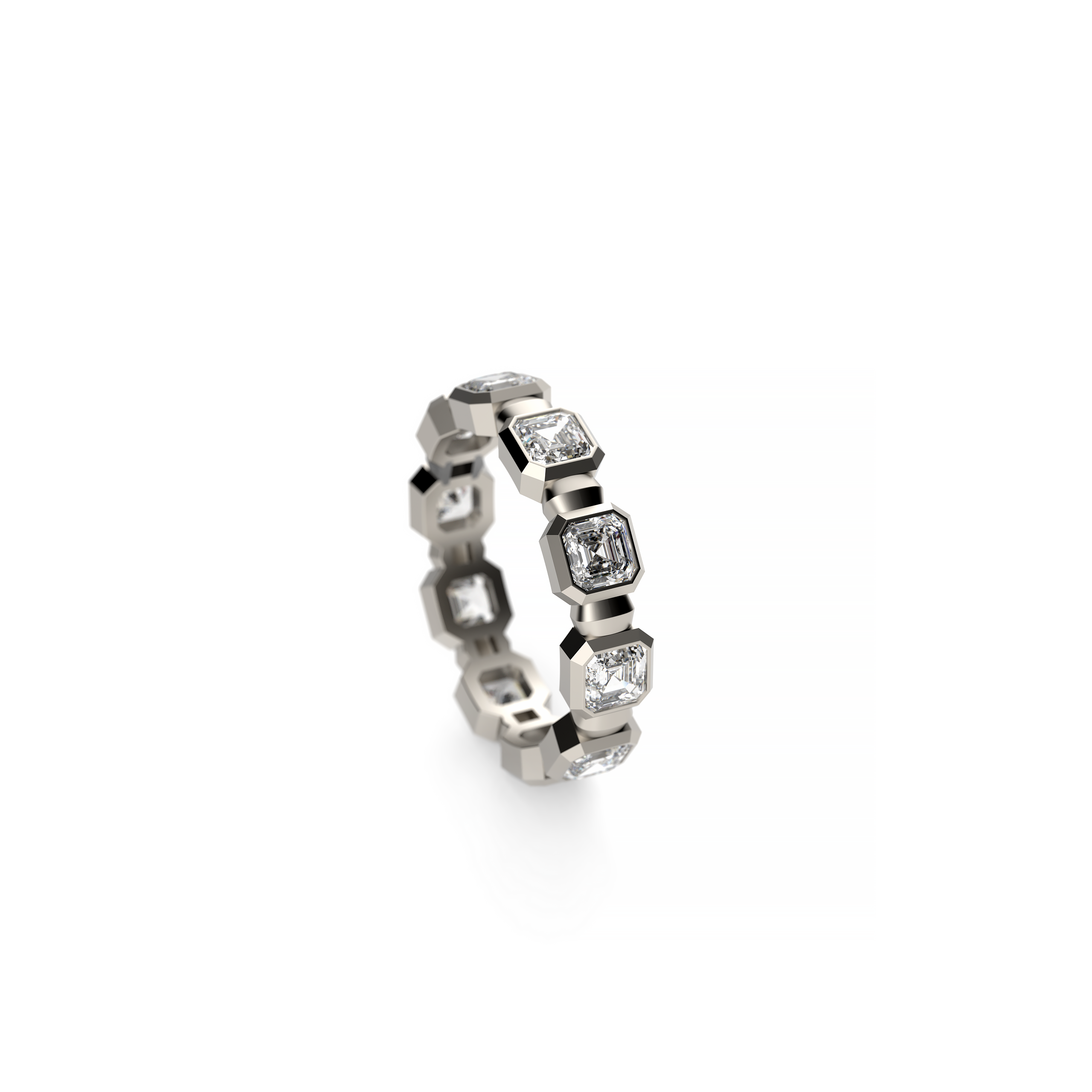 Men’s Asscher-Cut Diamond Eternity Band