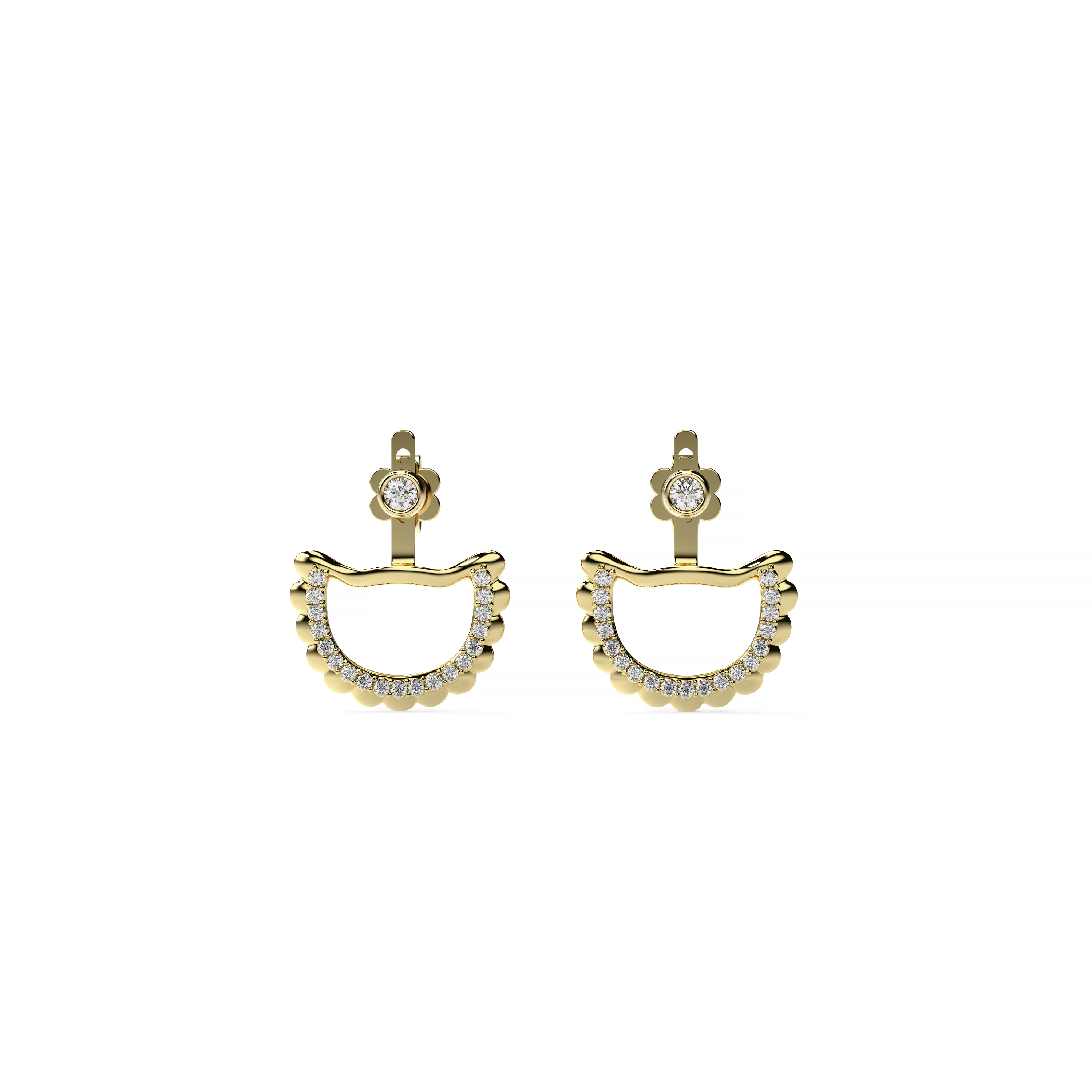 Pierogi-Inspired Diamond Earrings