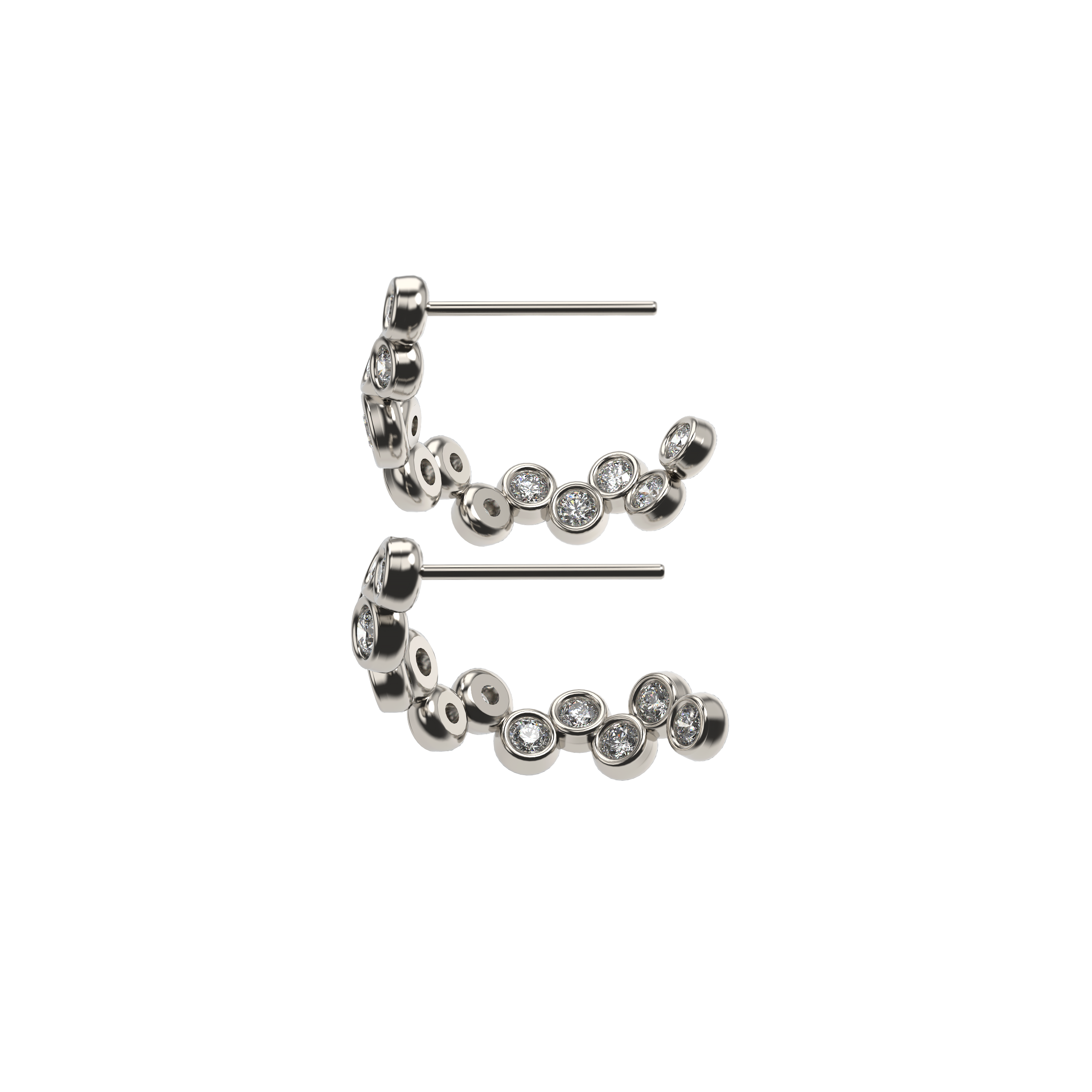 Bubble Diamond Earrings