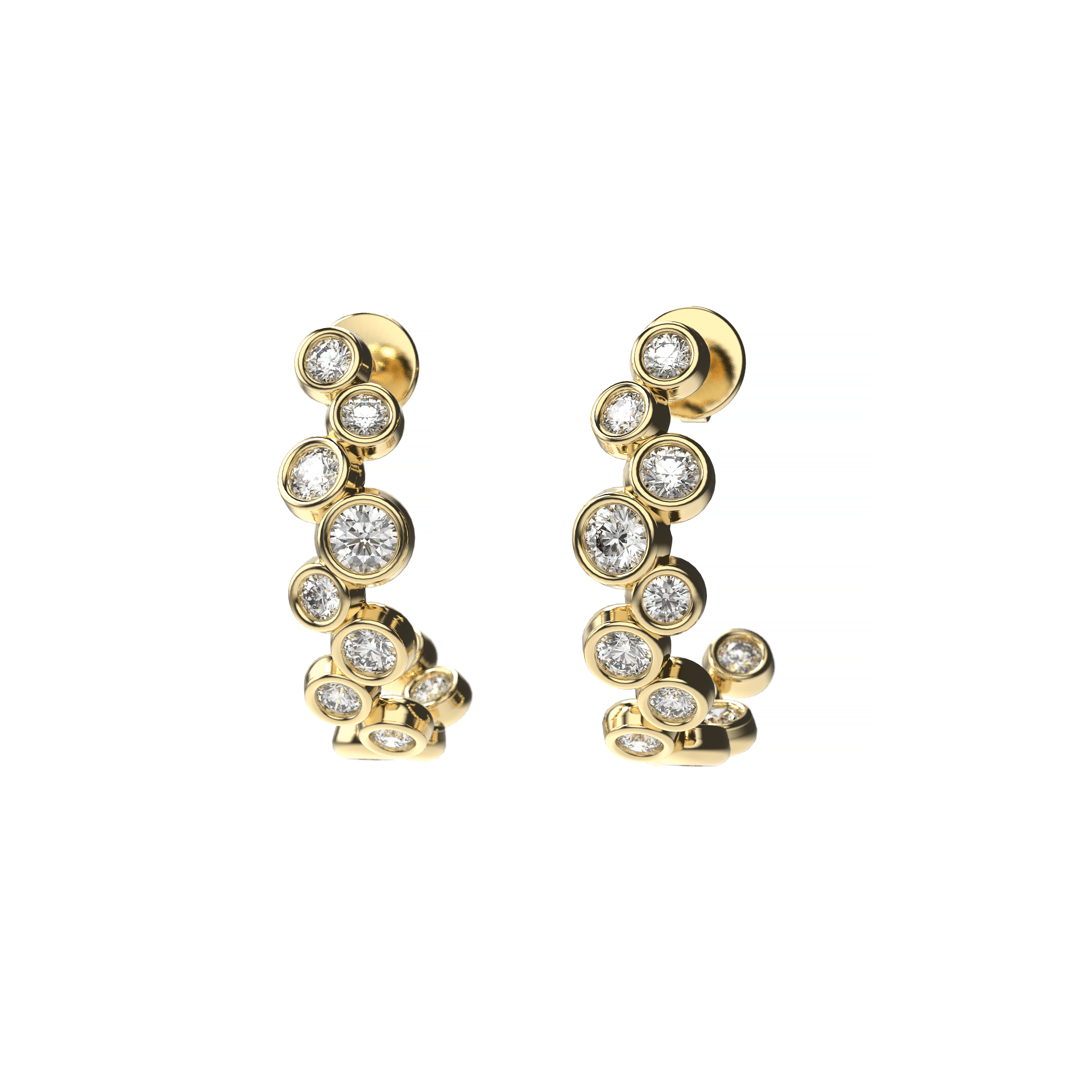Bubble Diamond Earrings