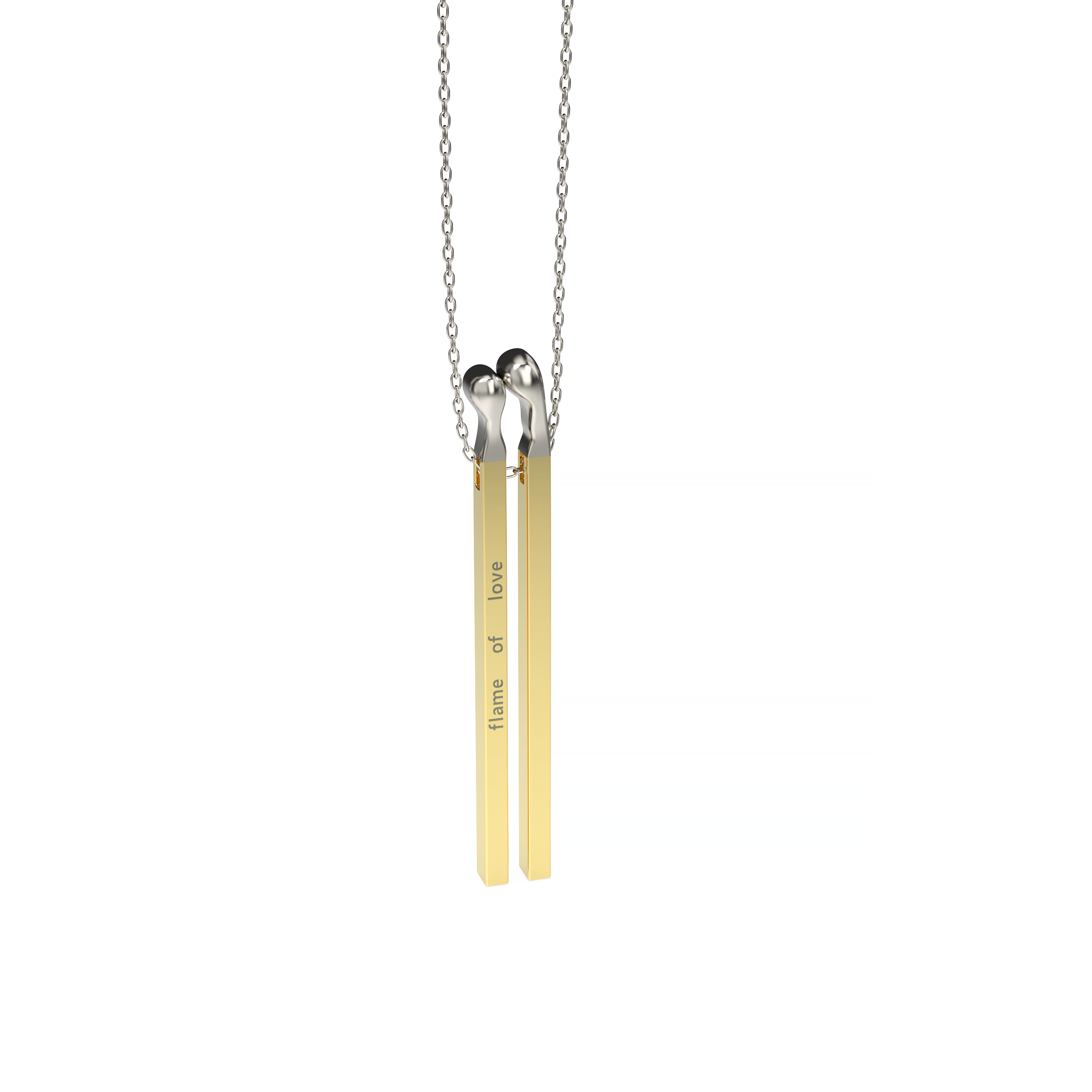 Flame of Love Matchstick Pendant
