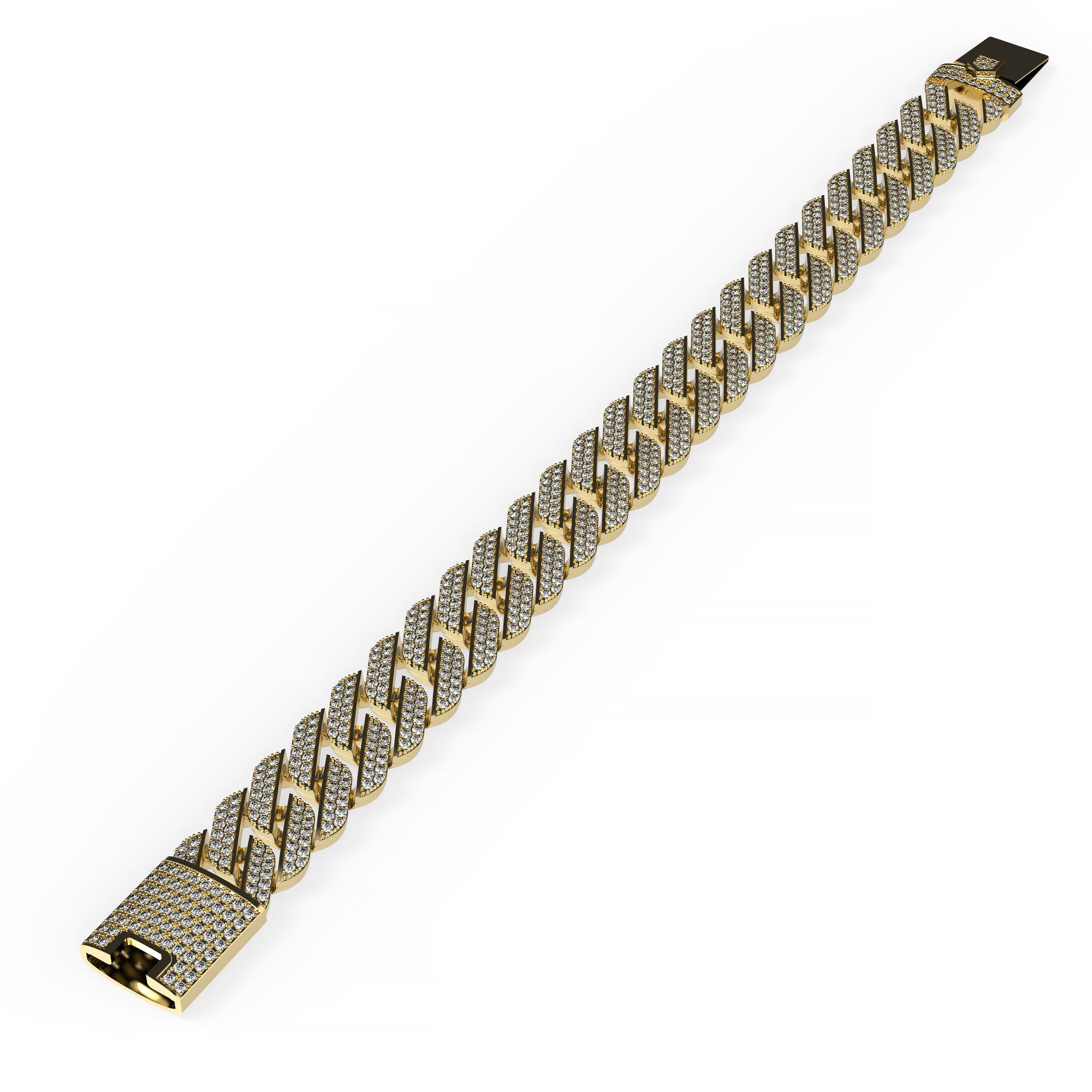 MEN’S PAVÉ DIAMOND CUBAN LINK BRACELET